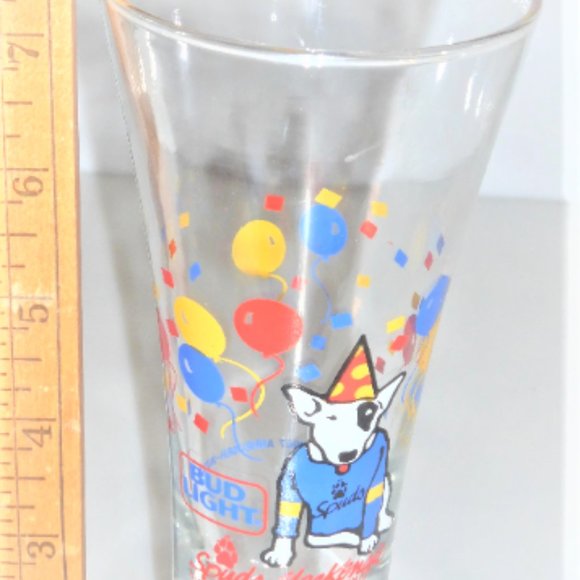 1987 BUD Light BEER Glass Anheuser Busch Inc. Spuds MacKenzie Party Animal - Picture 7 of 8